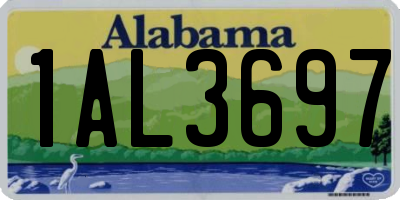 AL license plate 1AL3697