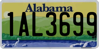 AL license plate 1AL3699