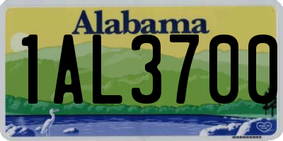 AL license plate 1AL3700