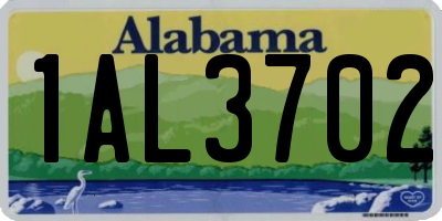 AL license plate 1AL3702
