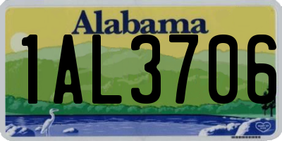AL license plate 1AL3706