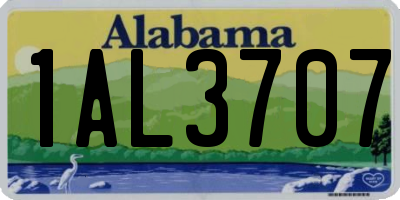 AL license plate 1AL3707