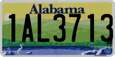 AL license plate 1AL3713