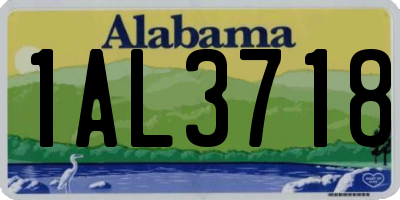 AL license plate 1AL3718