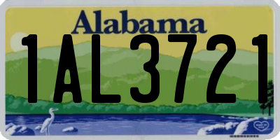 AL license plate 1AL3721