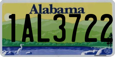 AL license plate 1AL3722