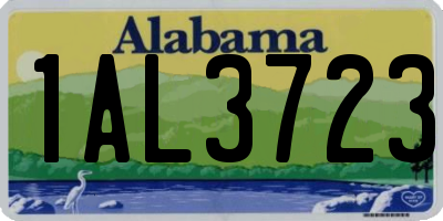 AL license plate 1AL3723