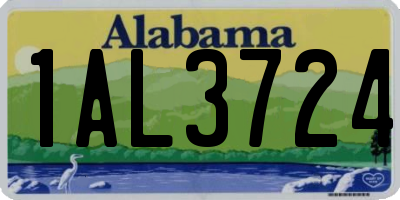 AL license plate 1AL3724