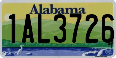 AL license plate 1AL3726