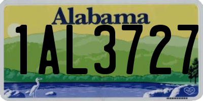 AL license plate 1AL3727