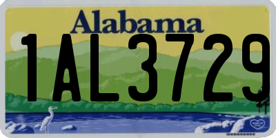AL license plate 1AL3729