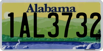 AL license plate 1AL3732