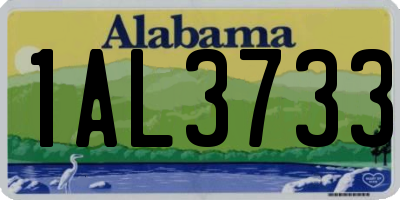 AL license plate 1AL3733