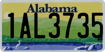 AL license plate 1AL3735