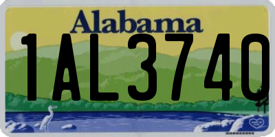 AL license plate 1AL3740