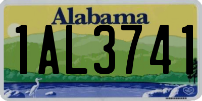 AL license plate 1AL3741