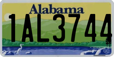 AL license plate 1AL3744