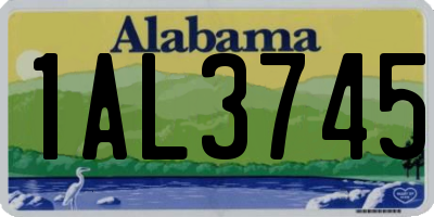 AL license plate 1AL3745