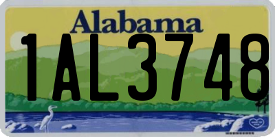 AL license plate 1AL3748