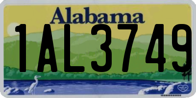 AL license plate 1AL3749
