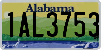 AL license plate 1AL3753