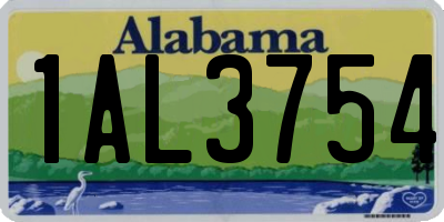 AL license plate 1AL3754