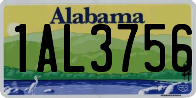 AL license plate 1AL3756