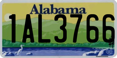 AL license plate 1AL3766