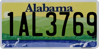 AL license plate 1AL3769