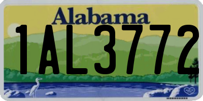 AL license plate 1AL3772