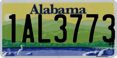 AL license plate 1AL3773