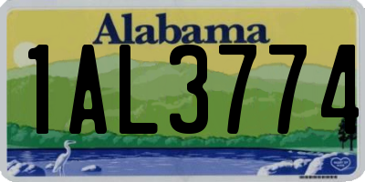 AL license plate 1AL3774