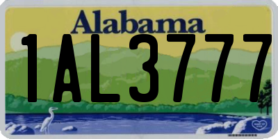 AL license plate 1AL3777