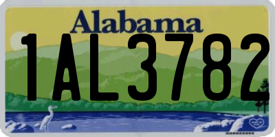 AL license plate 1AL3782