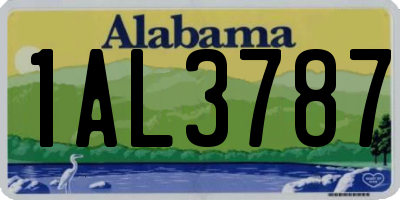 AL license plate 1AL3787