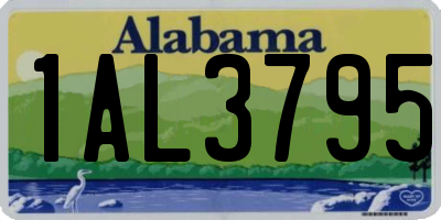 AL license plate 1AL3795