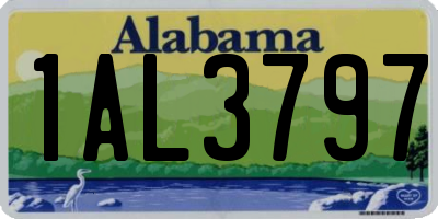 AL license plate 1AL3797