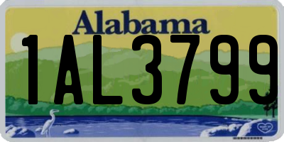 AL license plate 1AL3799