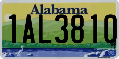 AL license plate 1AL3810