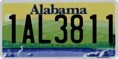 AL license plate 1AL3811
