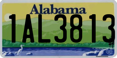 AL license plate 1AL3813