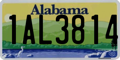 AL license plate 1AL3814