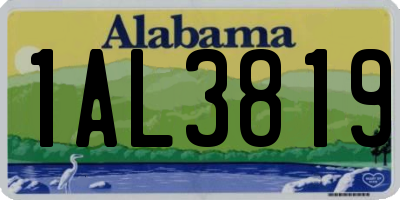 AL license plate 1AL3819