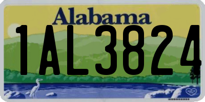 AL license plate 1AL3824