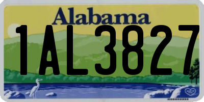 AL license plate 1AL3827
