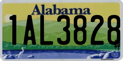 AL license plate 1AL3828