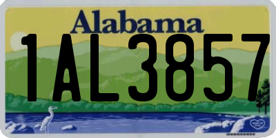 AL license plate 1AL3857