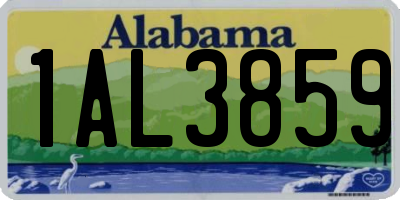 AL license plate 1AL3859