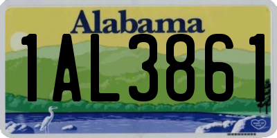 AL license plate 1AL3861