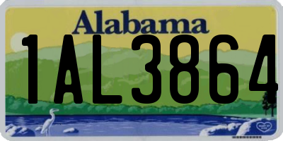 AL license plate 1AL3864